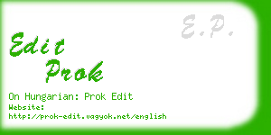 edit prok business card